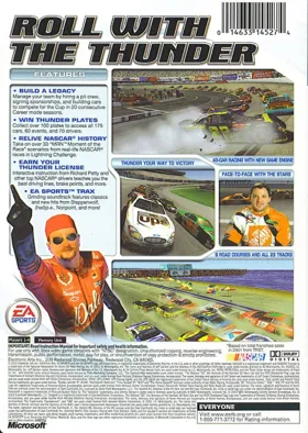 NASCAR Thunder 2003 (USA) box cover back